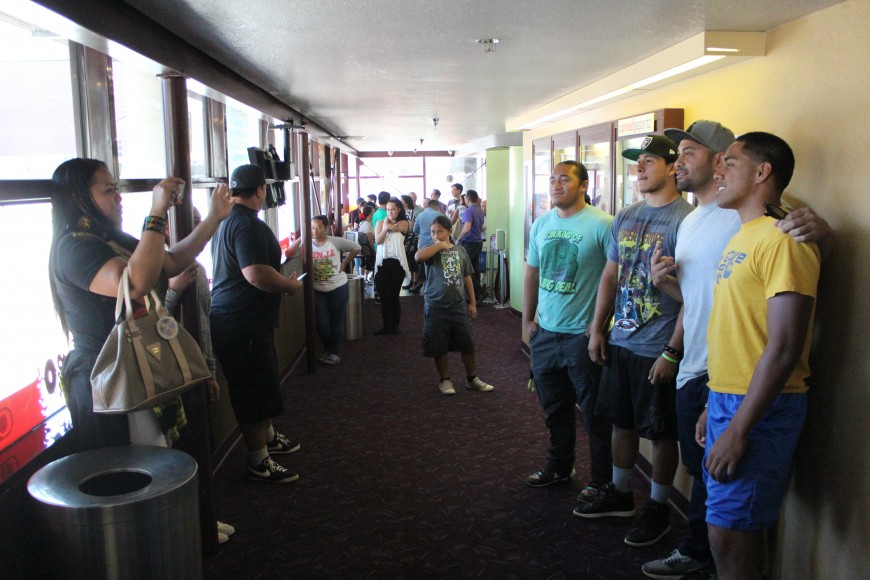 IN FOOTBALL WE TRUST Co-Director Tony Vainuku and festival-goers