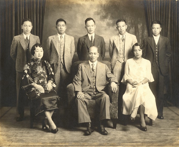 The Lim Family, American born and educated. The Chinese Exclusion Law made it difficult for the young generation to find employment, forcing many families to seek opportunities back in China. Lim Tong Family Archives. 