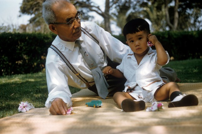 Paul Takemoto and his grandfather.