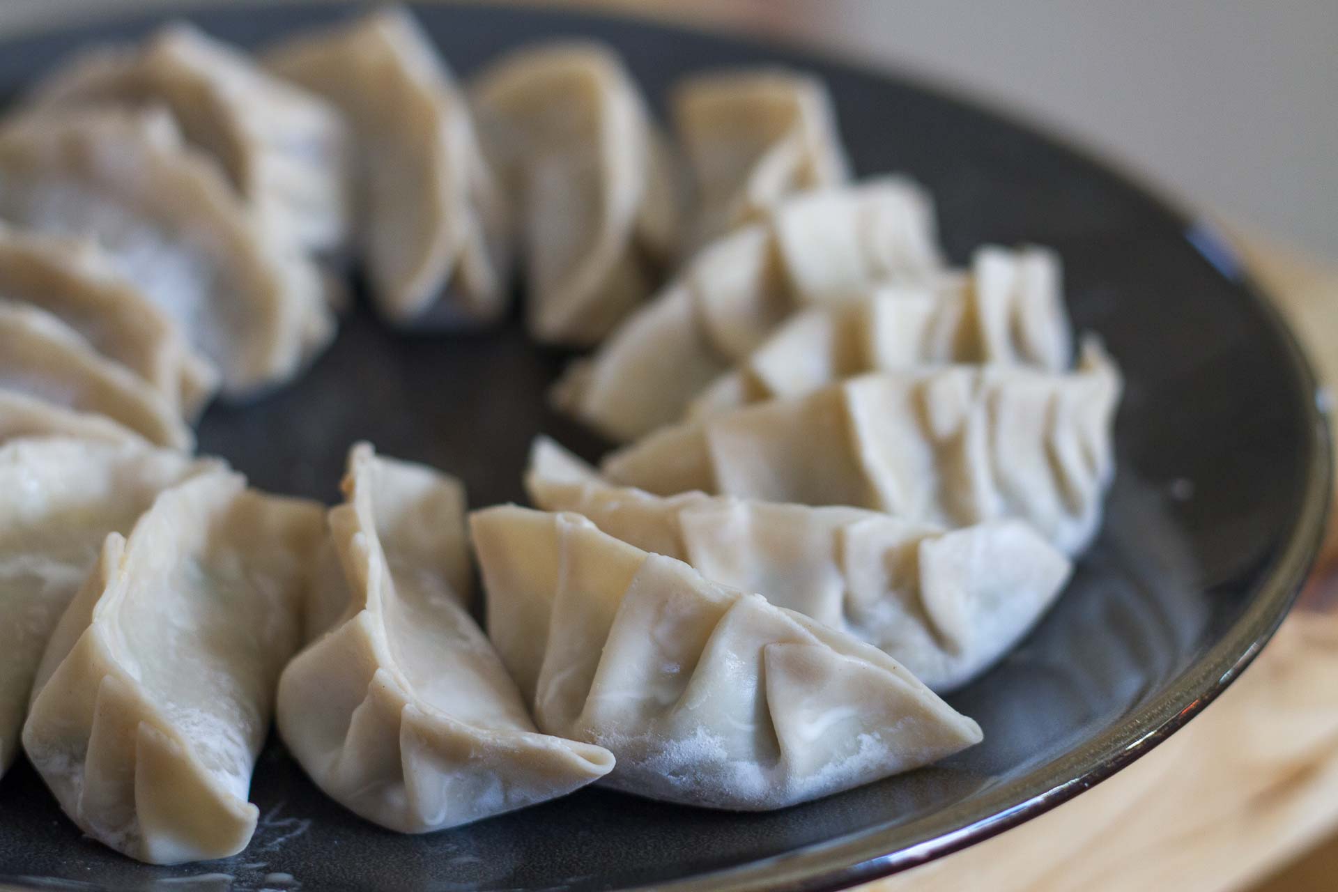 pork and chive dumplings